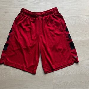 Nike Men's Athletic Shorts in Red with Black Accents